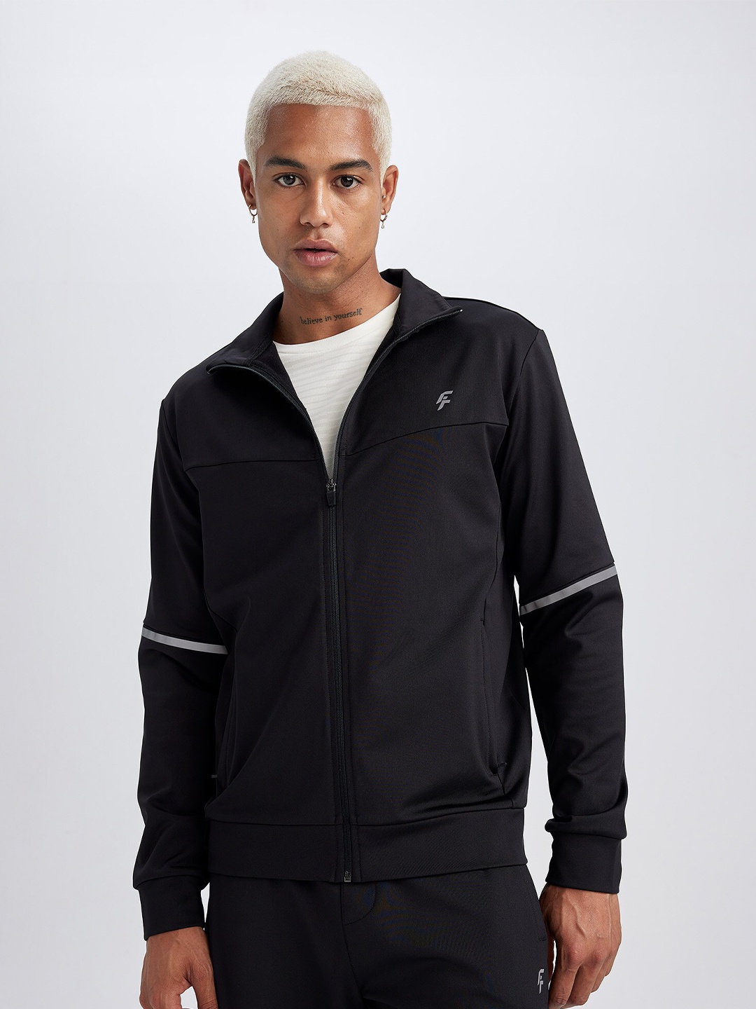 

DeFacto Mock Collar Sporty Jacket, Black