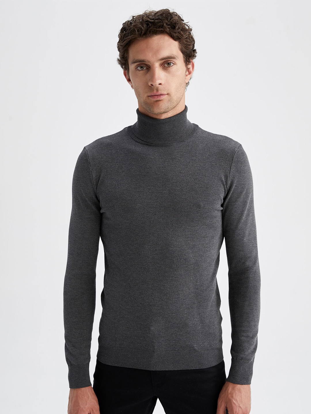 

DeFacto Turtle Neck Pullover, Grey