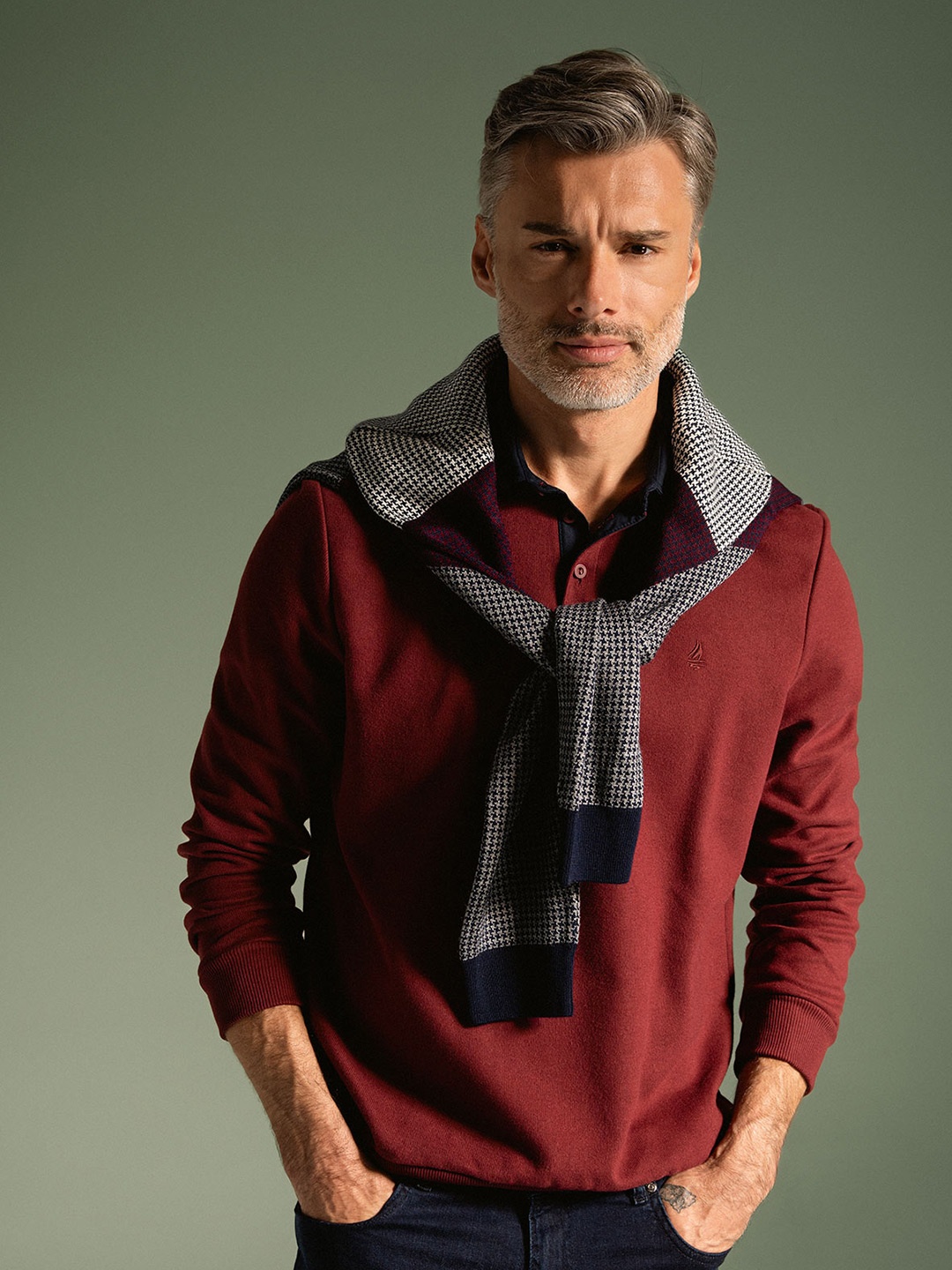 

DeFacto Men Pullover Sweatshirt, Maroon