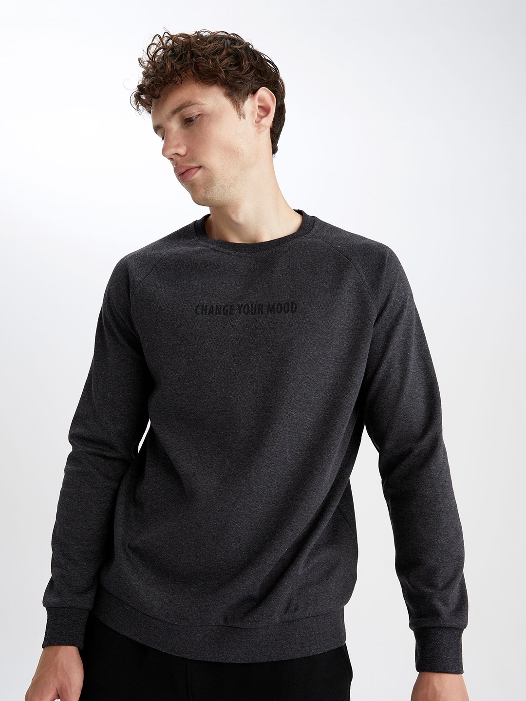 

DeFacto Men Pullover Sweatshirt, Grey