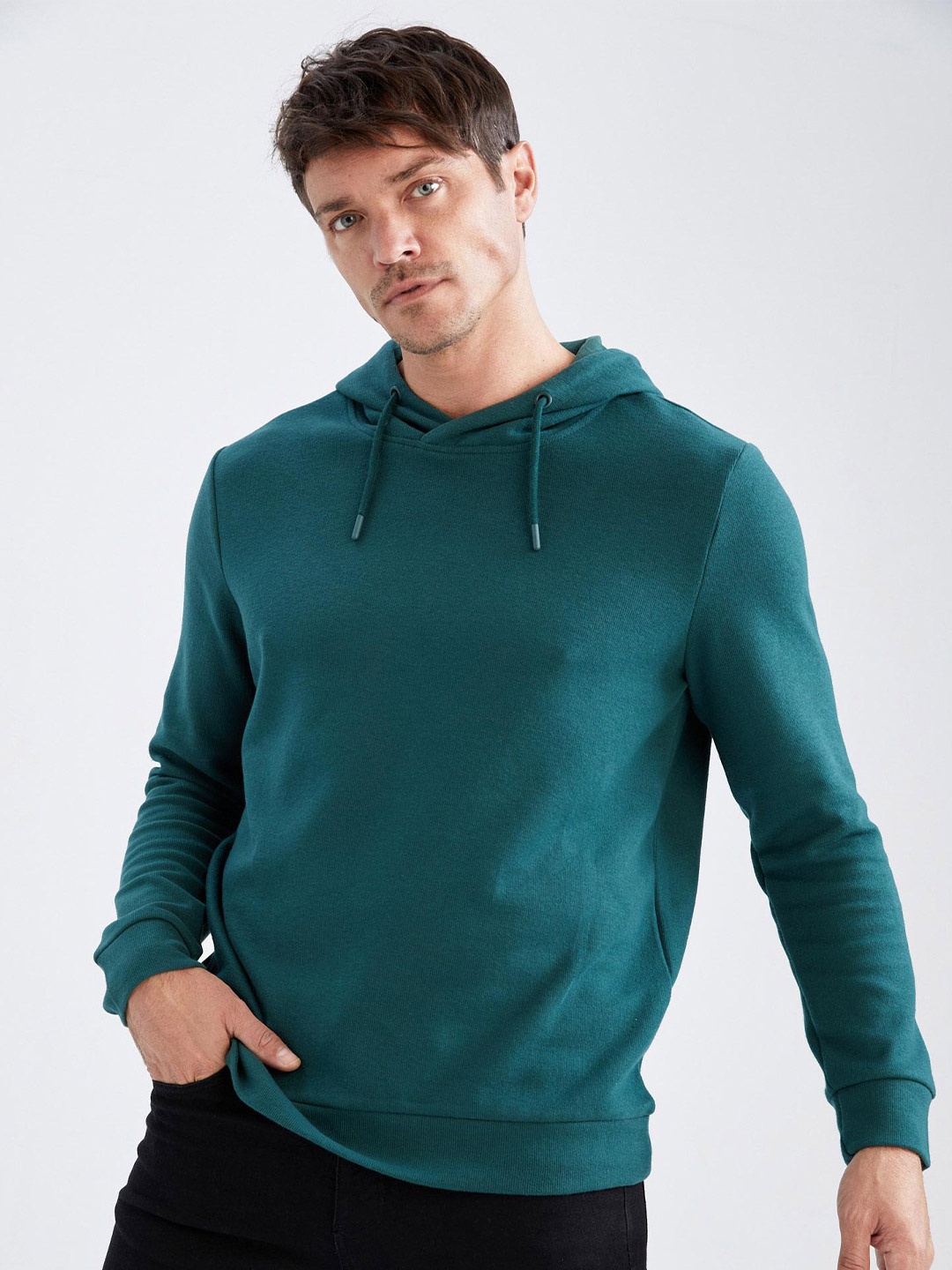 

DeFacto Long Sleeves Hooded Sweatshirt, Green