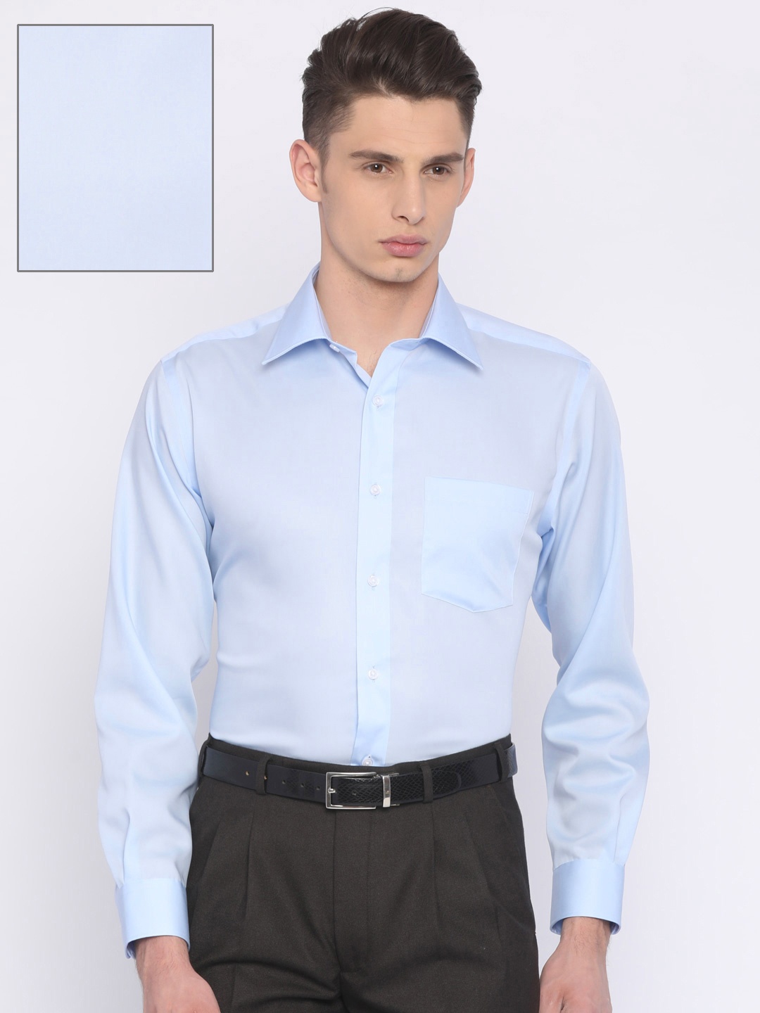 

Park Avenue Men Blue Regular Fit Solid Formal Shirt