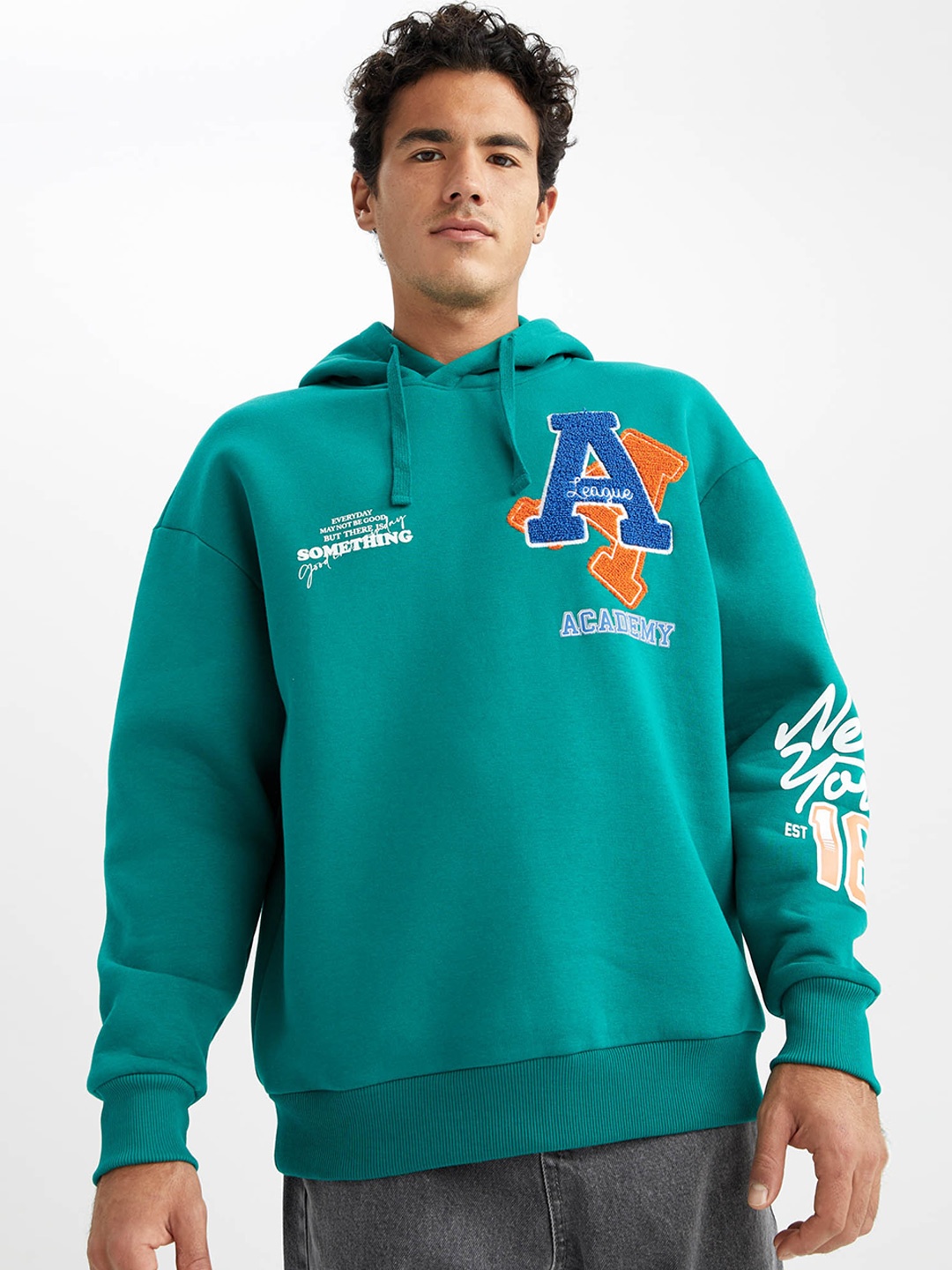 

DeFacto Typography Printed Pullover, Green
