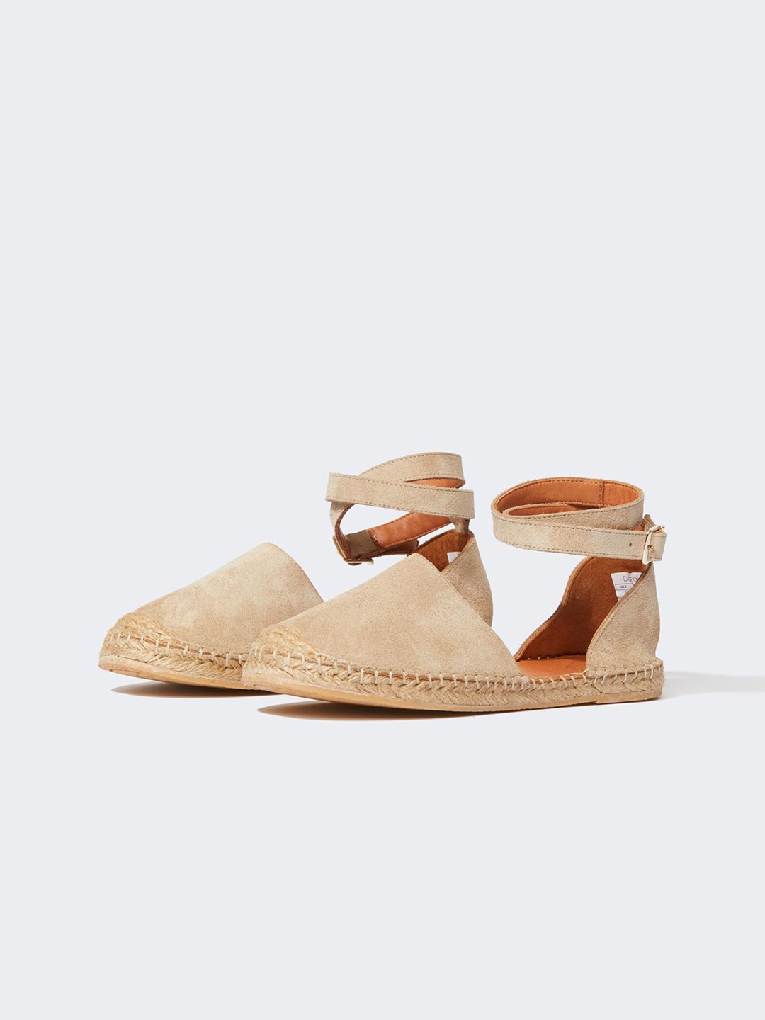 

DeFacto Women Round Toe Leather Espadrilles, Beige