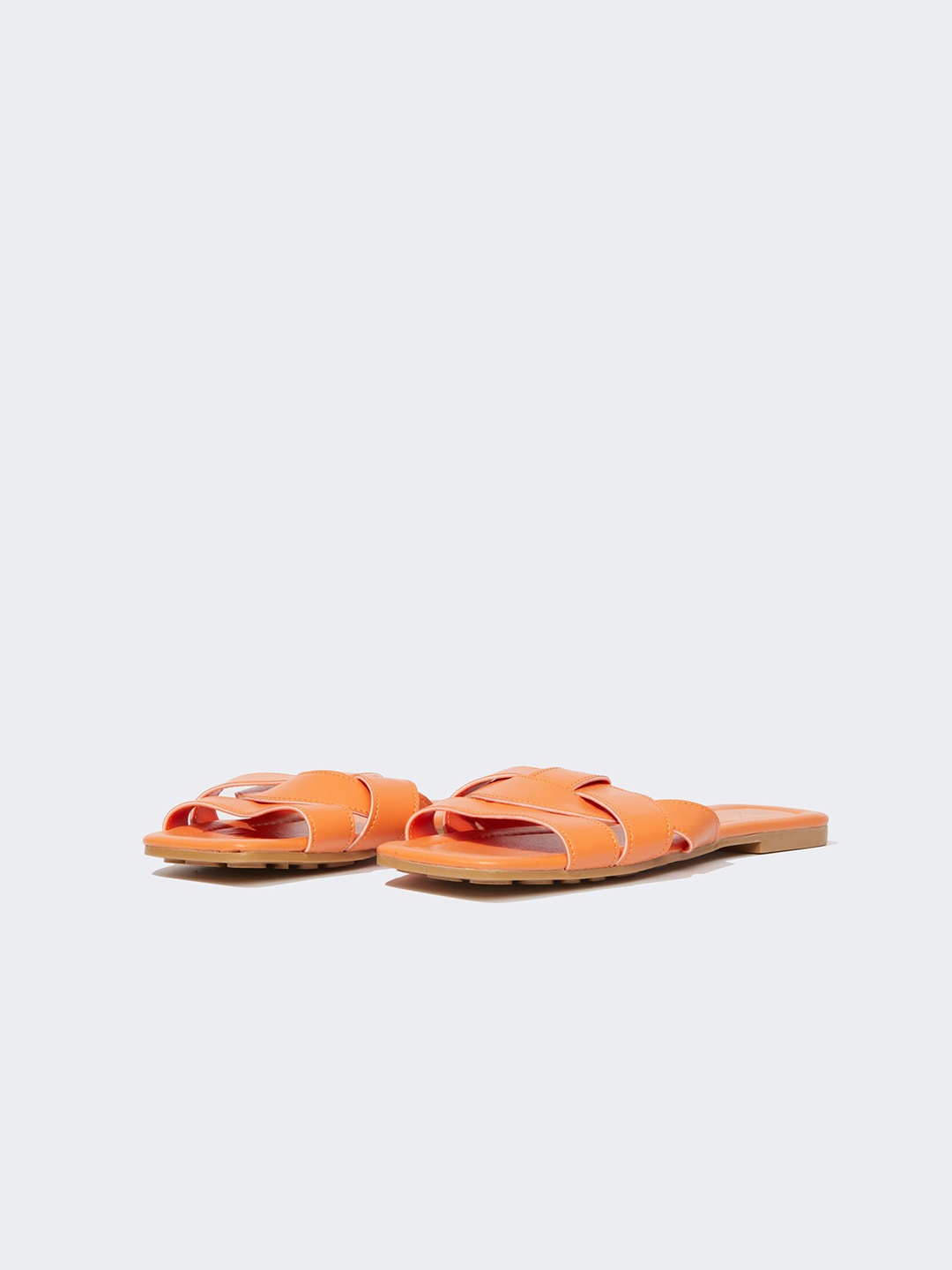 

DeFacto Strappy Open Toe Flats, Orange