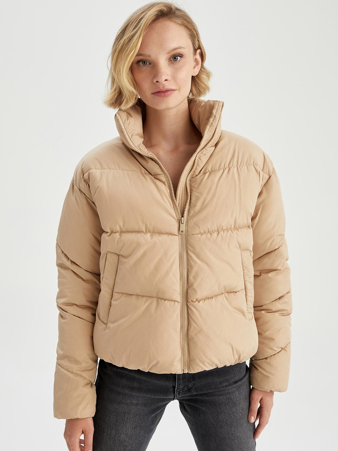 

DeFacto Floral Longline Puffer Jacket, Na