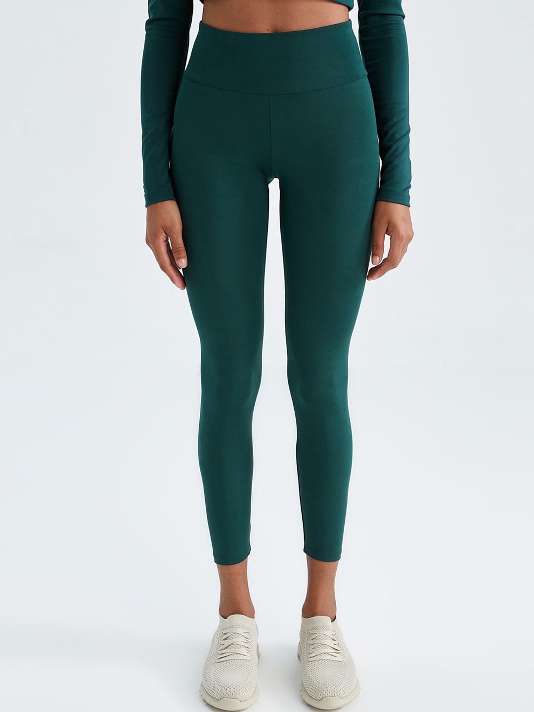 

DeFacto Women Ankle Length High Rise Tights, Green