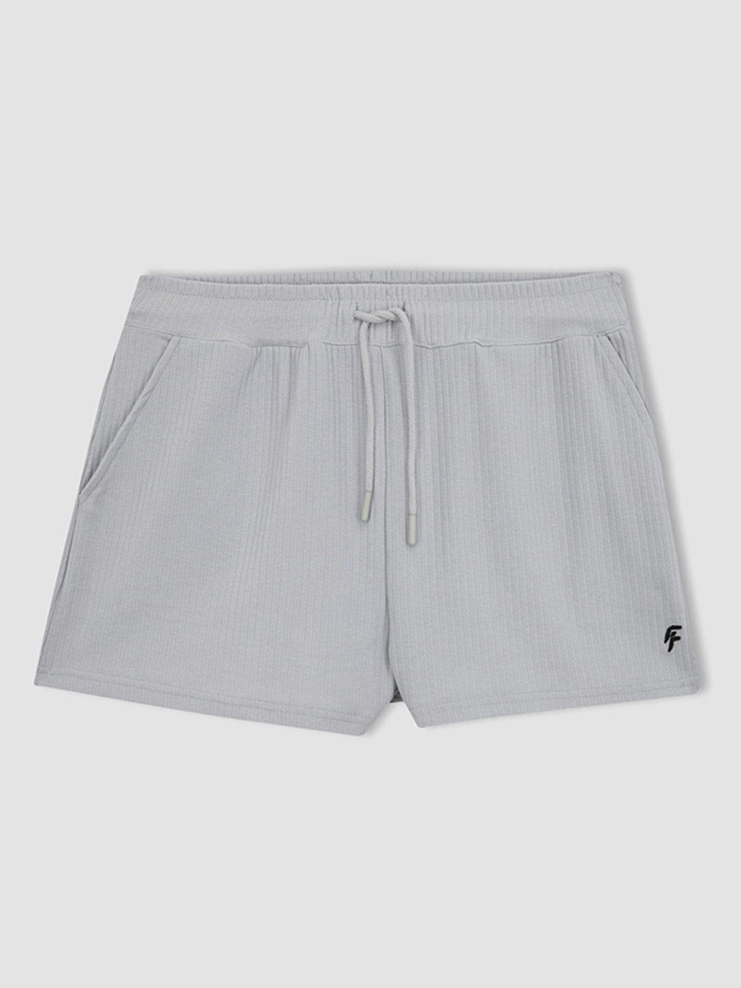 

DeFacto Women Mid Rise Shorts, Grey