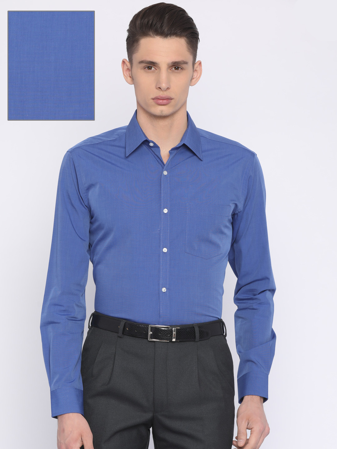 

Park Avenue Men Blue Slim Fit Solid Formal Shirt