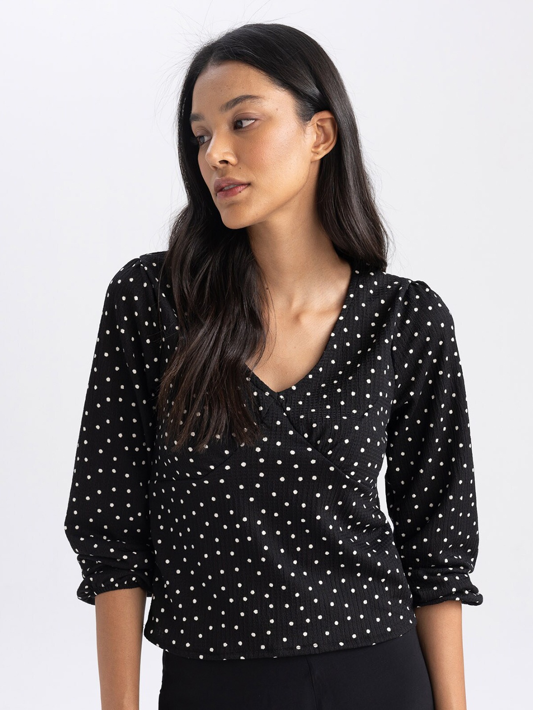 

DeFacto Polka Dot Print Top, Na