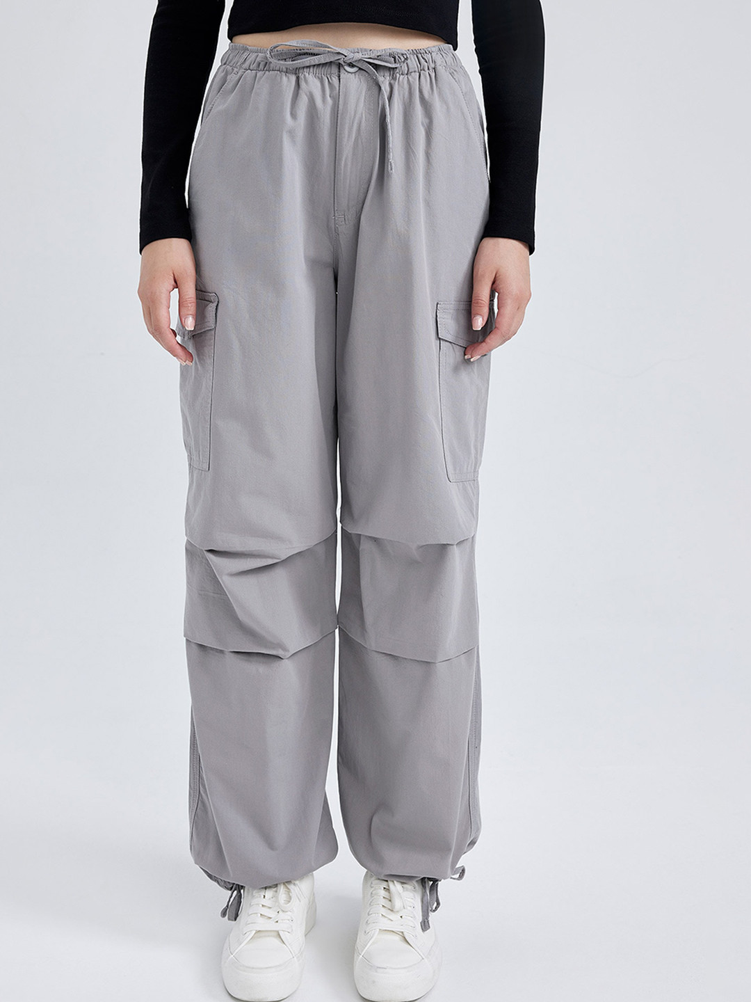 

DeFacto Women Cotton Loose Fit Trousers, Na