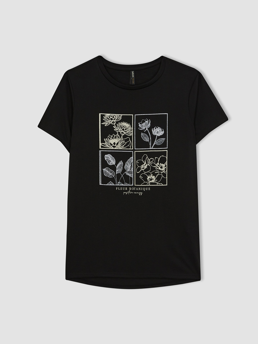 

DeFacto Printed Short Sleeves T-shirt, Black