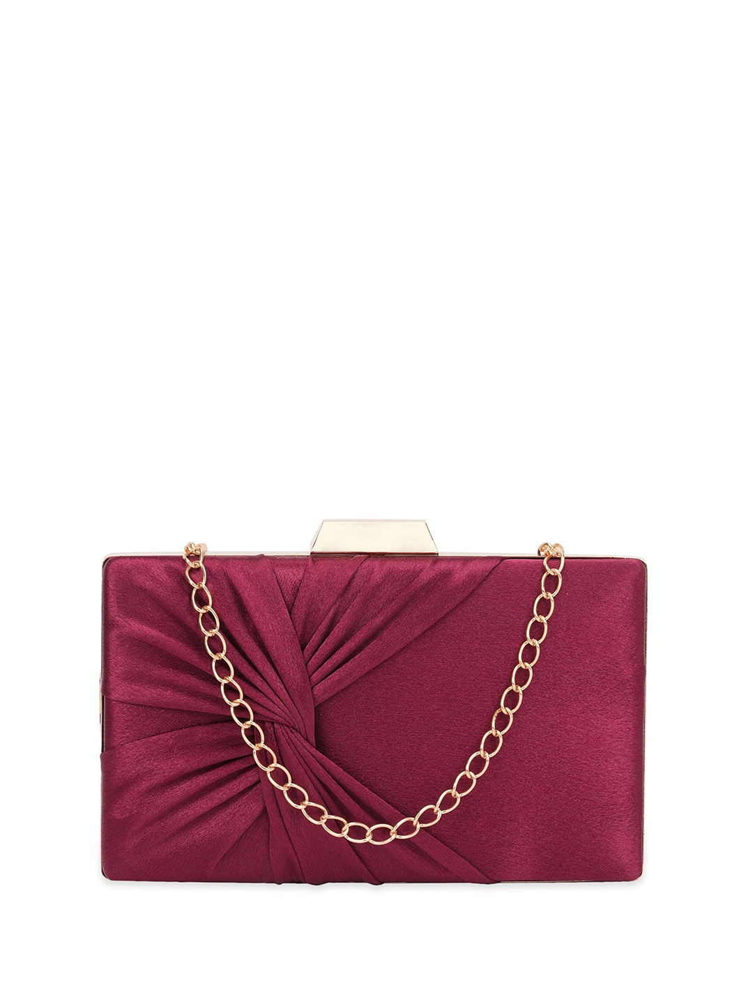 

Lavie Textured Box Clutch, Maroon