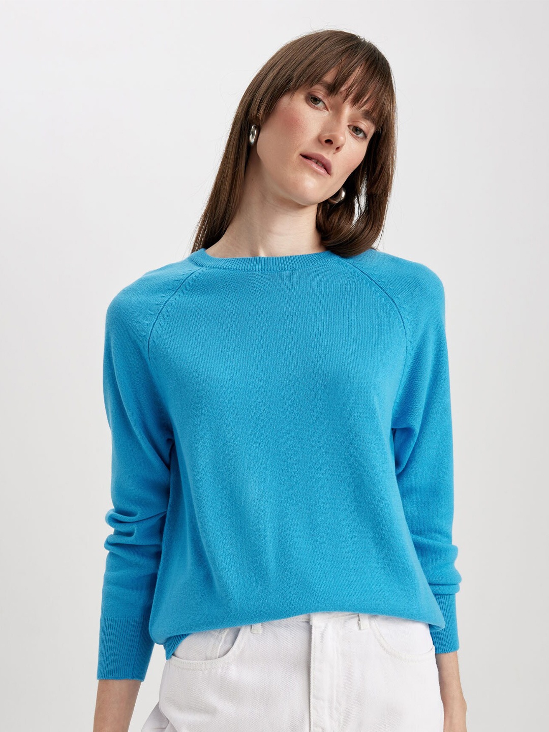 

DeFacto Raglan Sleeves Pullover, Blue