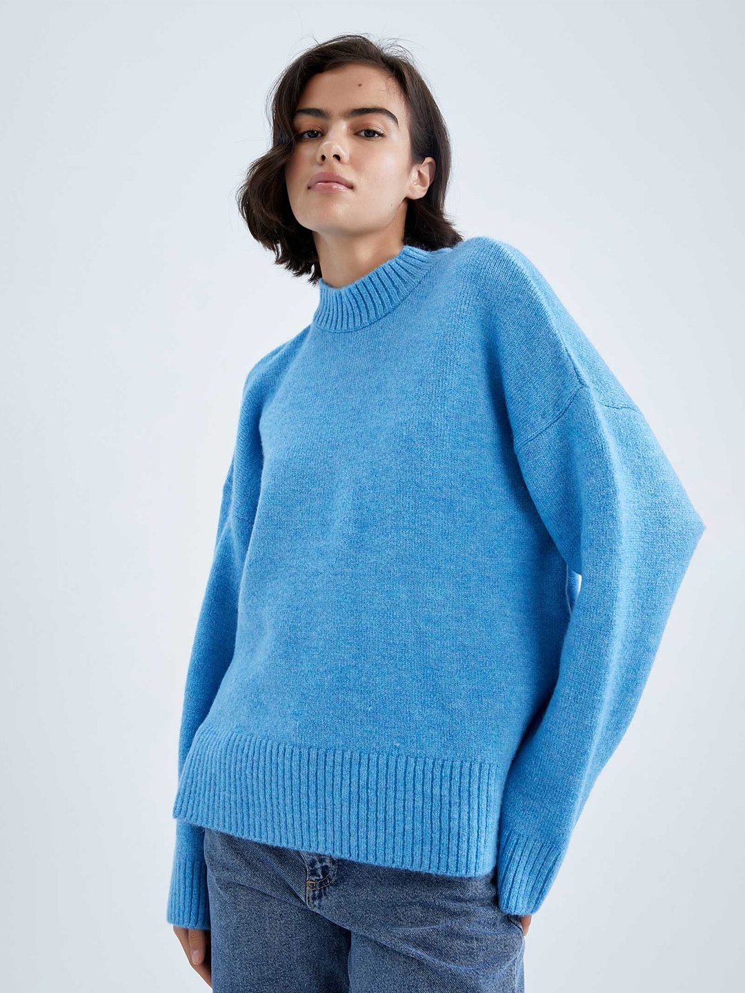 

DeFacto Turtle Neck Pullover Sweater, Blue