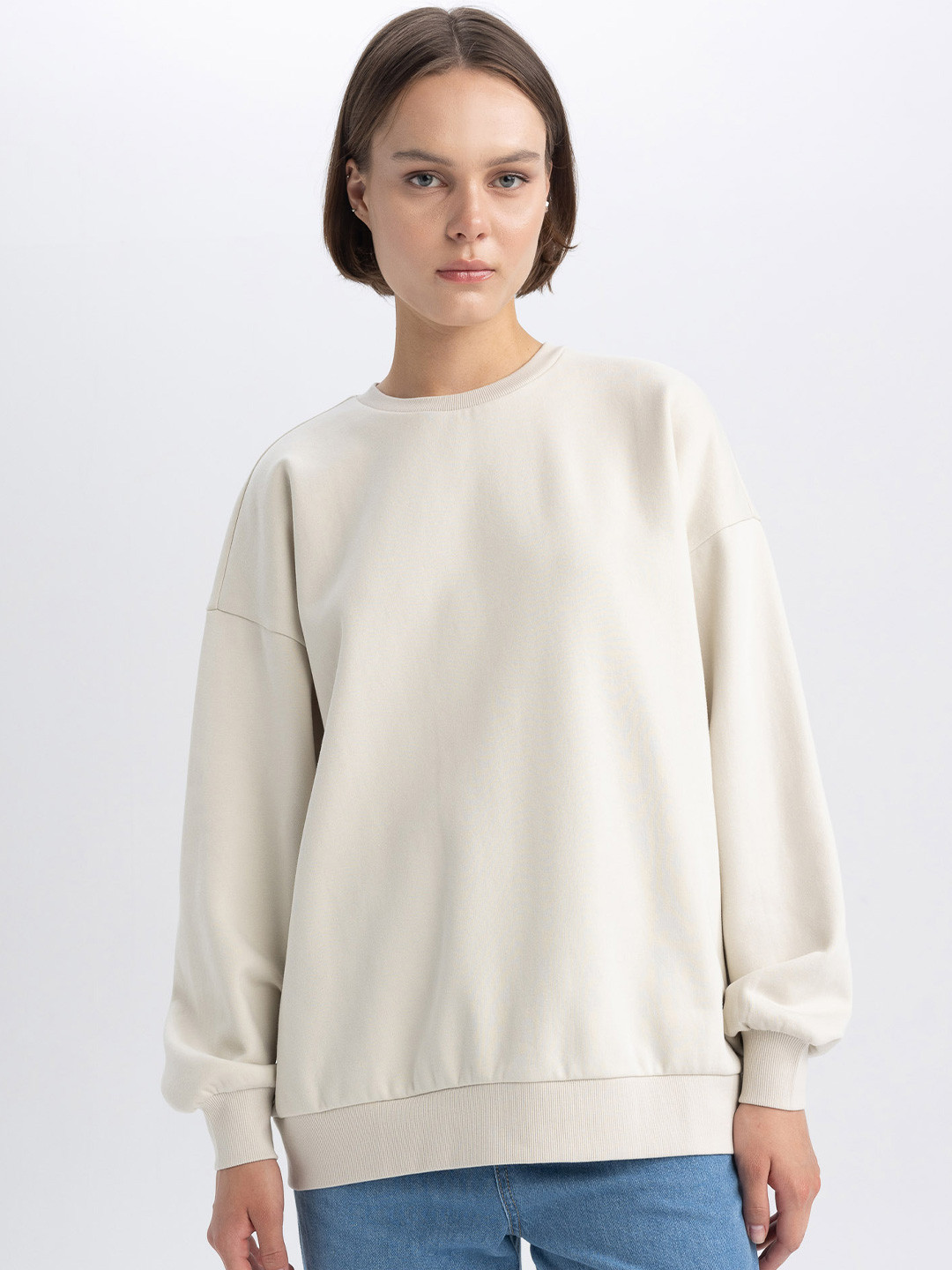 

DeFacto Women Pullover Sweatshirt, White