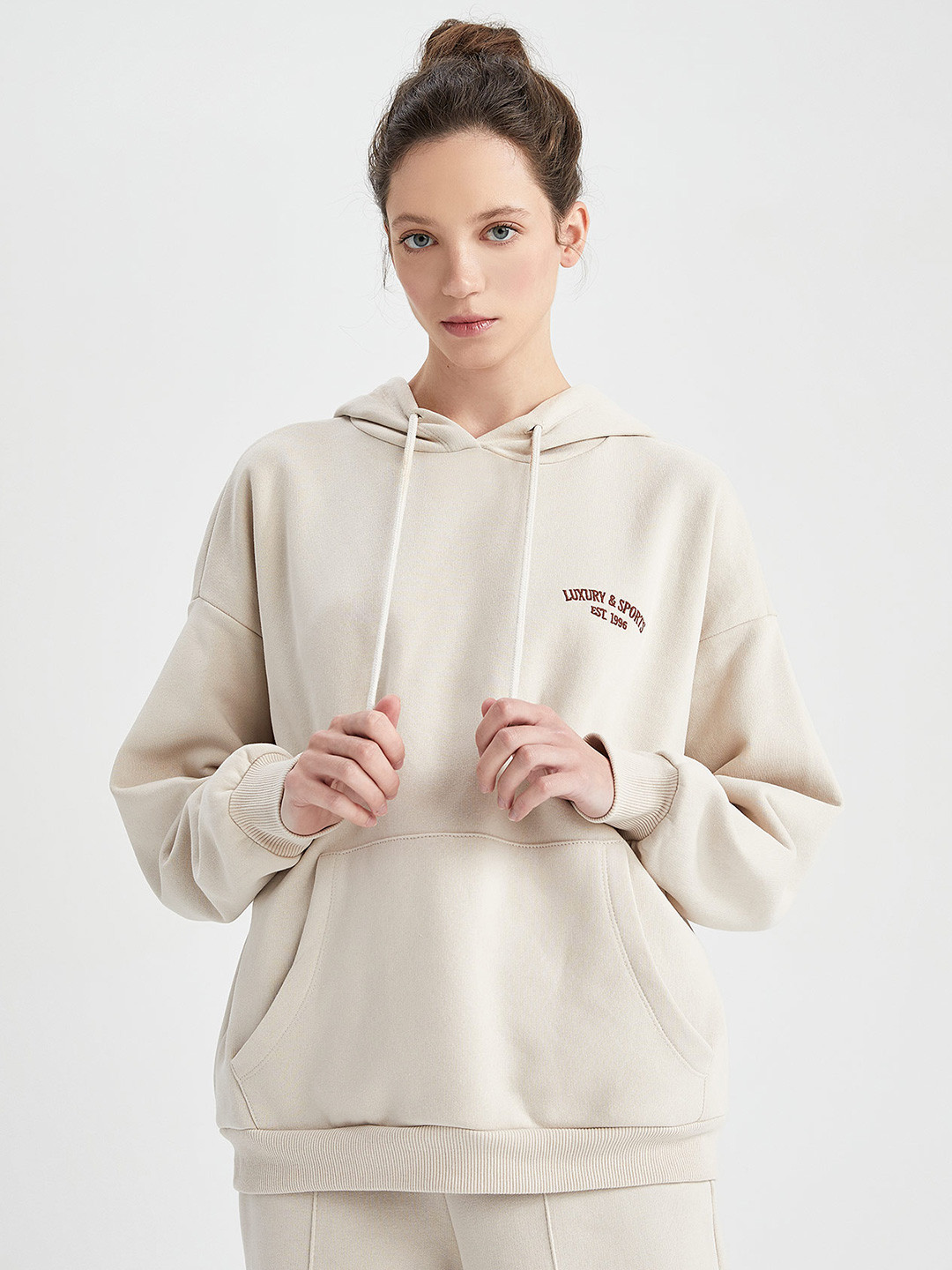 

DeFacto Women Hooded Sweatshirt, White