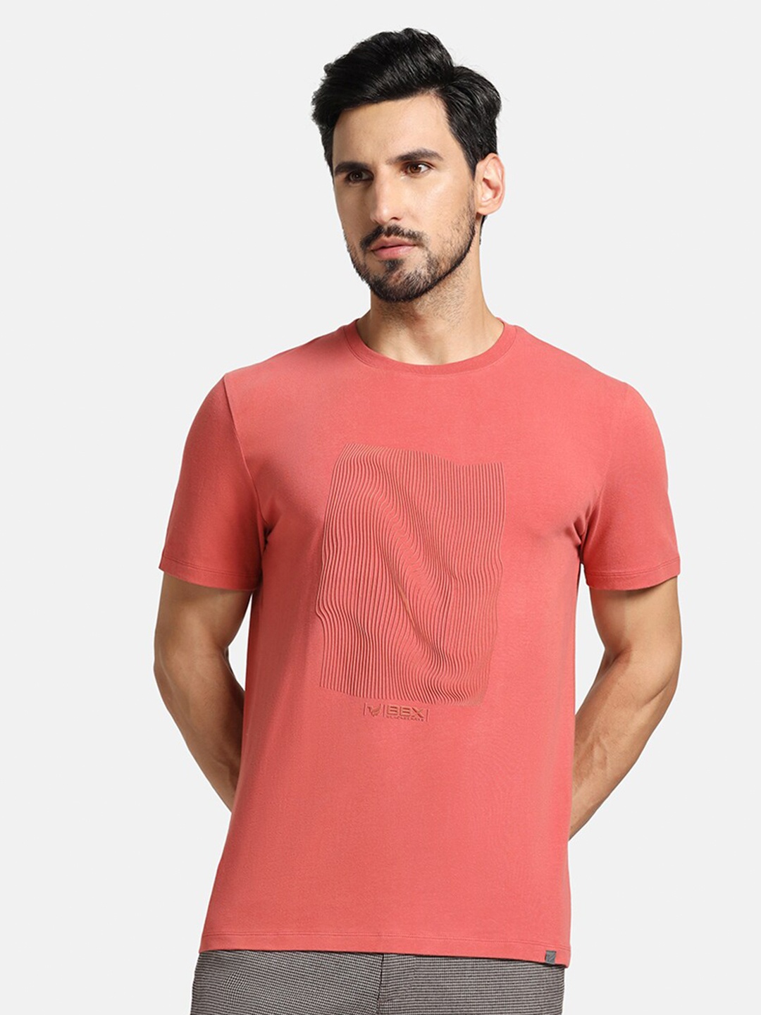 

Blackberrys Abstract Printed Cotton Slim Fit T-shirt, Rose