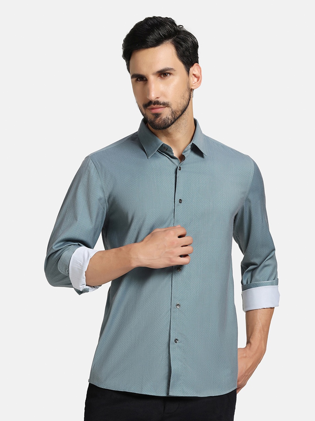 

Blackberrys Straight Slim Fit Casual Shirt, Sea green