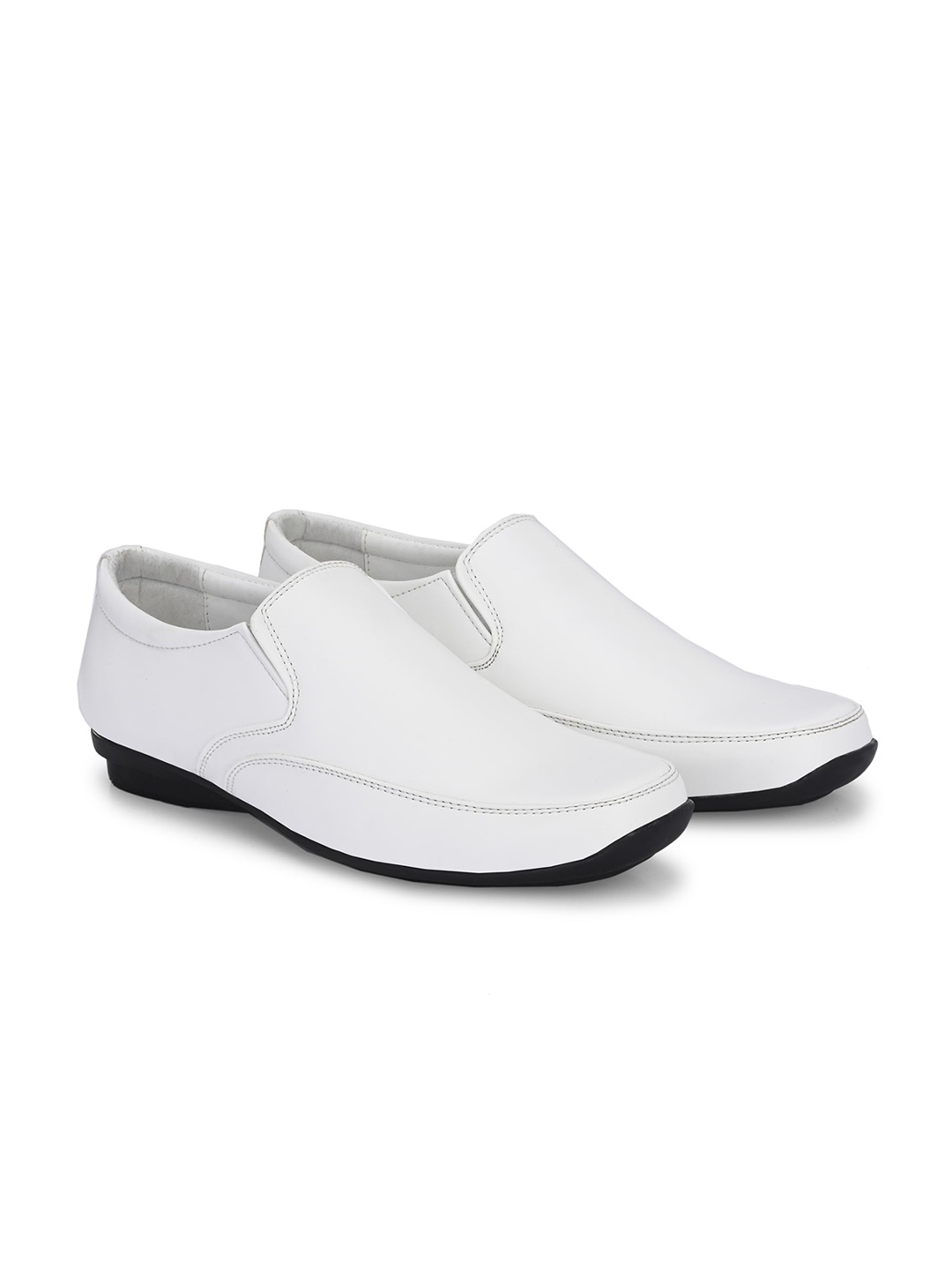 

Eego Italy Men Padded Formal Slip On Shoes, White