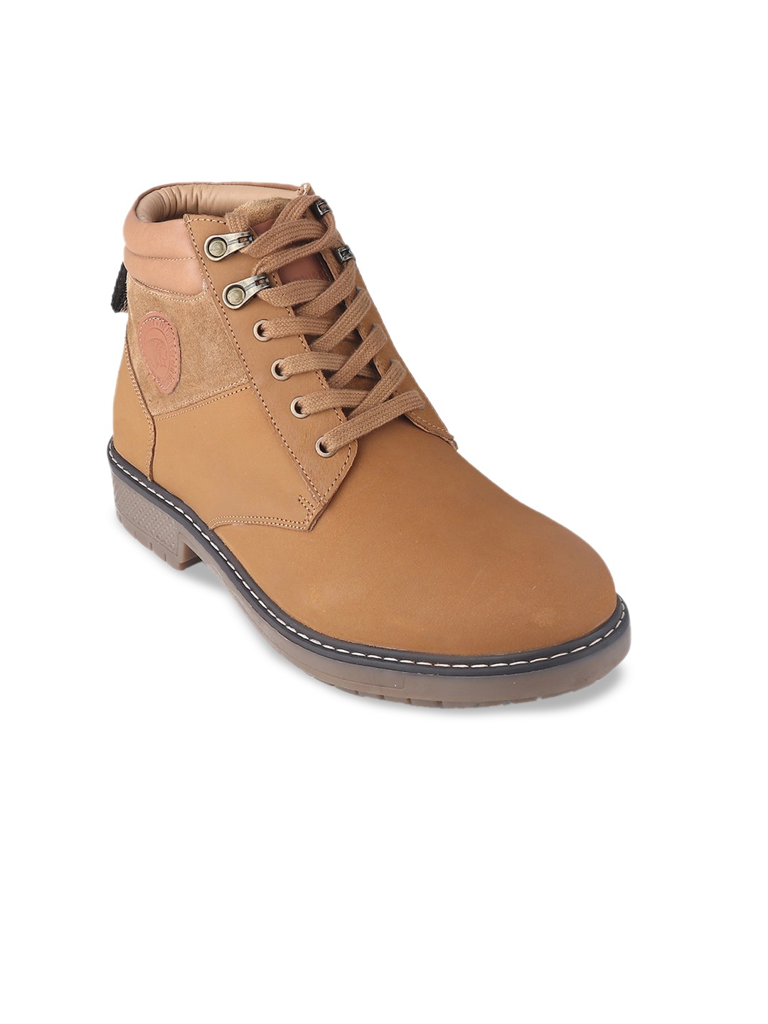 

Red Chief Men Mid-Top Leather Regular Boots, Rust