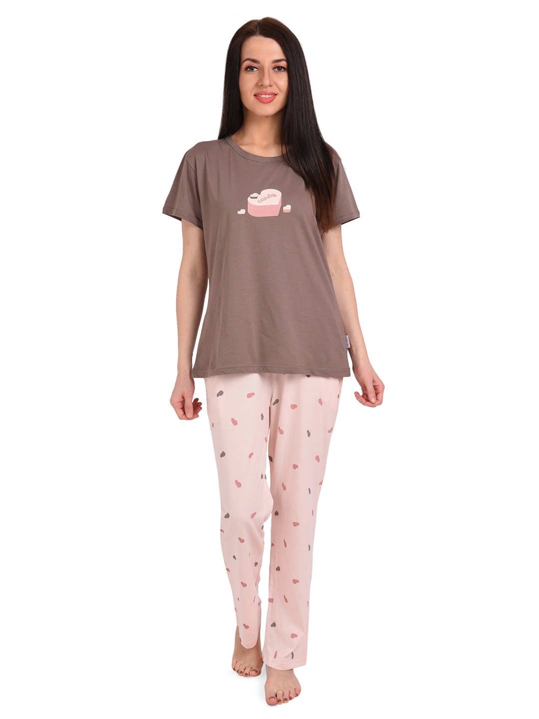 

Bedtime story Printed T-Shirt & Pyjama, Pink