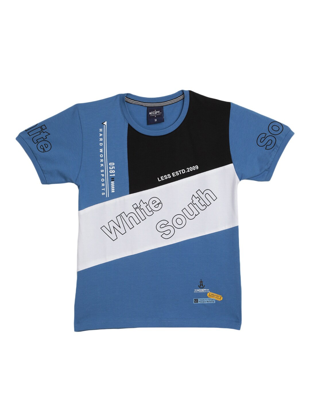 

V-Mart Boys Typography Printed T-shirt, Blue