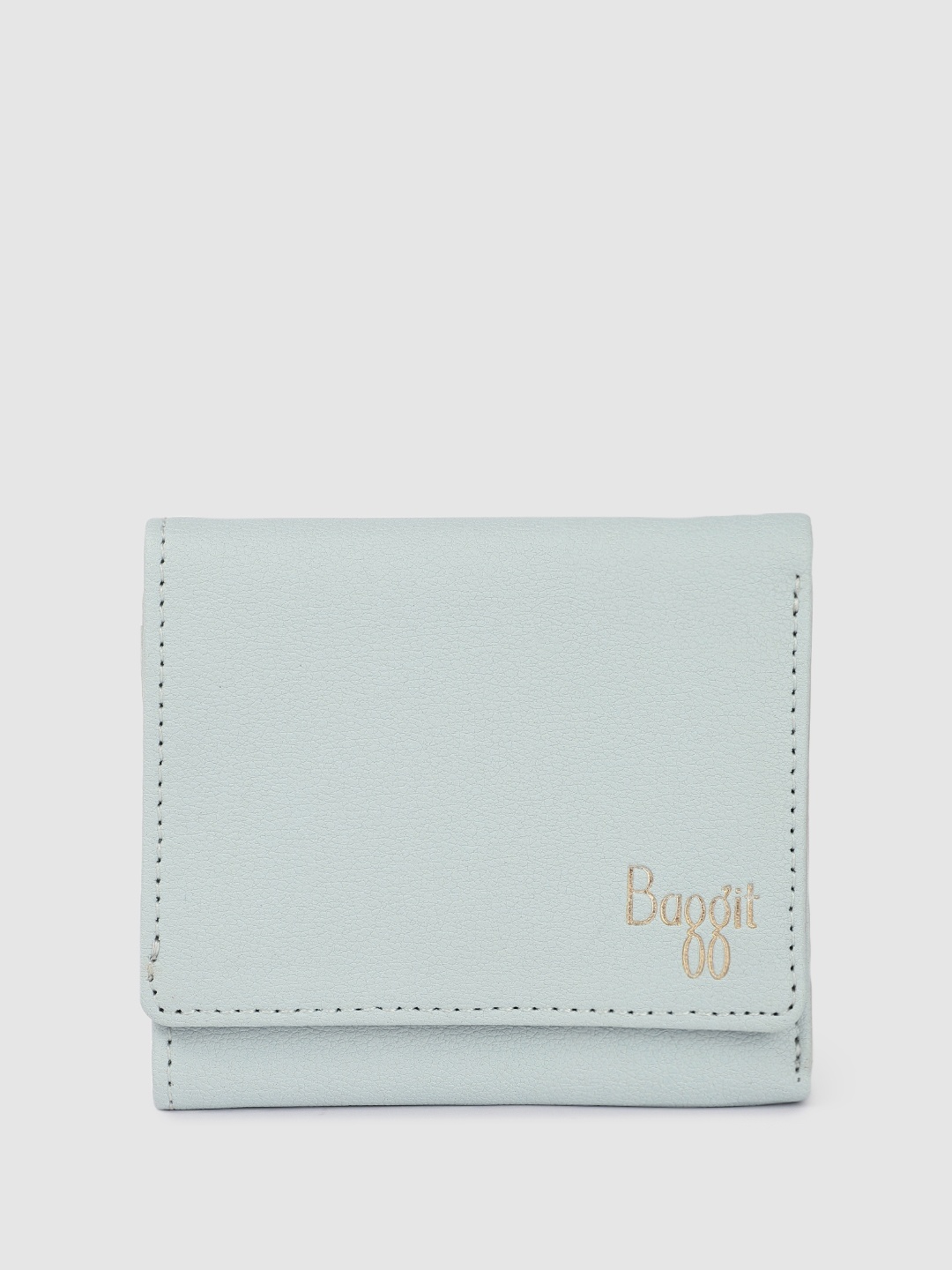 

Baggit Women Solid Three Fold Wallet, Blue