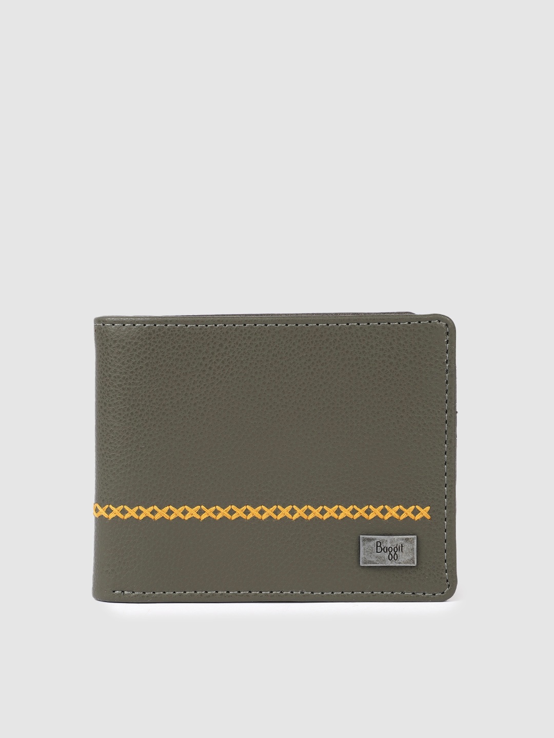 

Baggit Men Solid Two Fold Wallet, Green