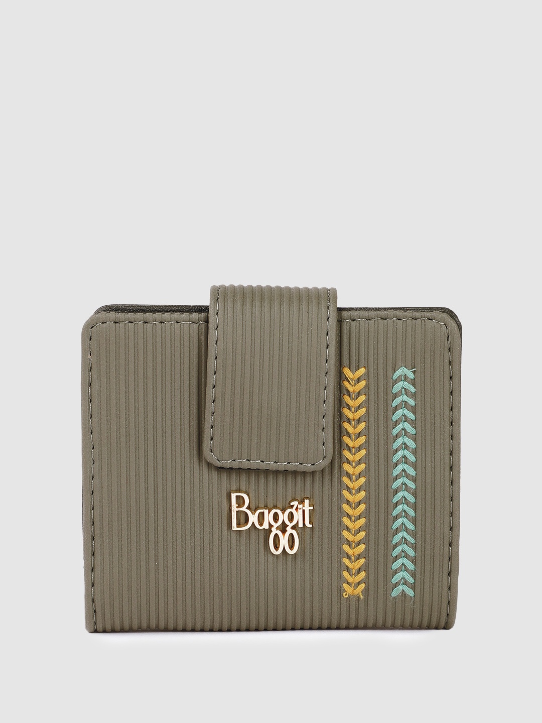 

Baggit Women Woven Design Card Holder, Green