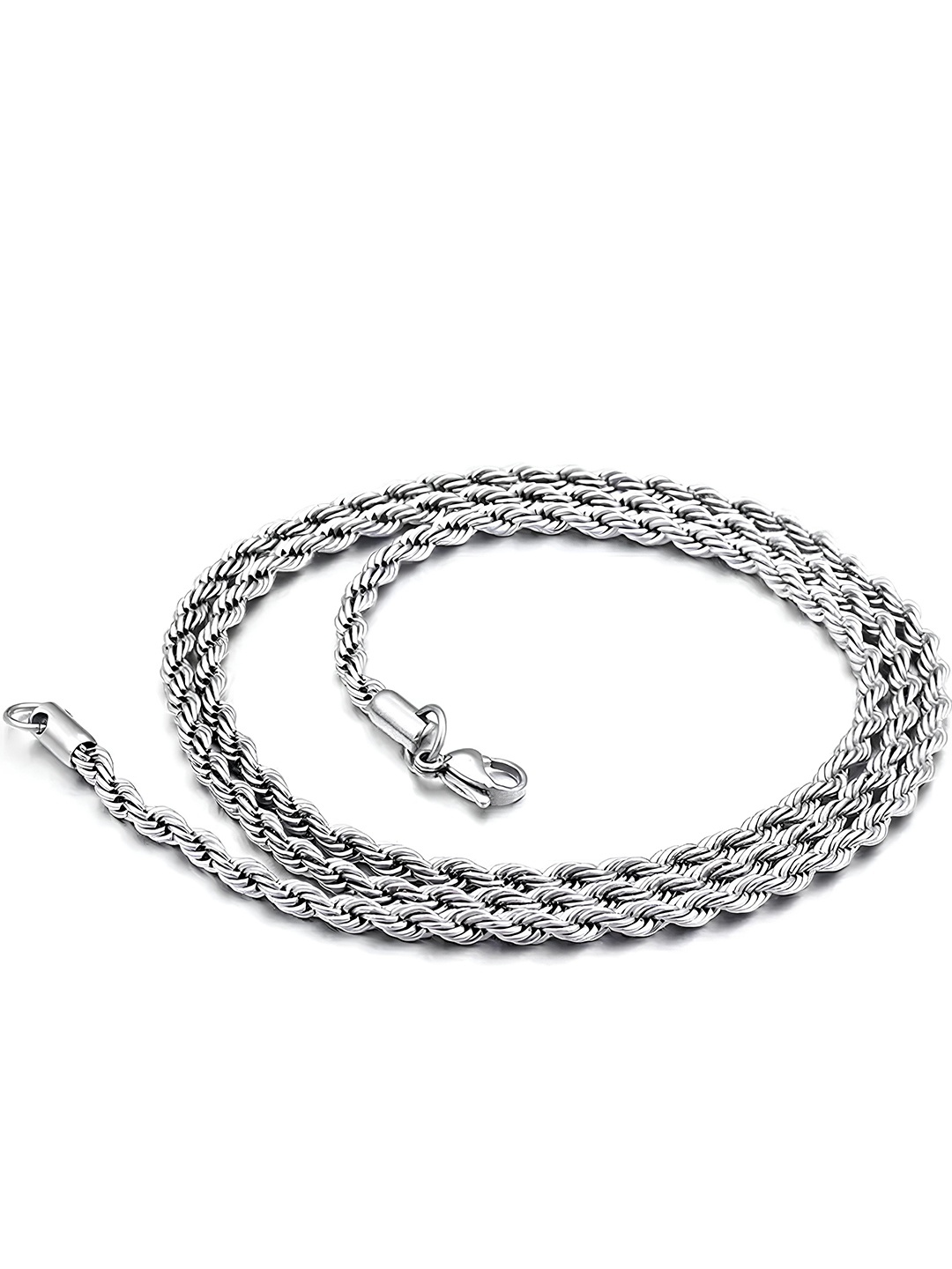 KARISHMA KREATIONS Unisex Silver Plated Stainless Steel Chain