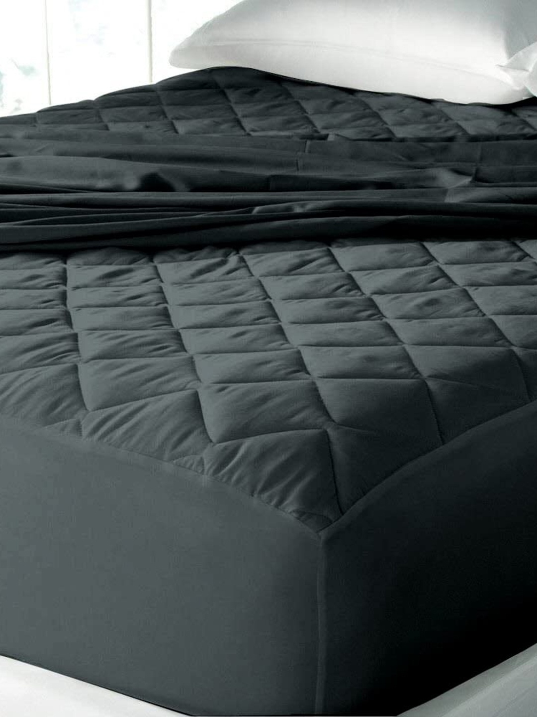 

Adbeni Grey Quilted 300 GSM Cotton King Bed Waterproof Mattress Protector