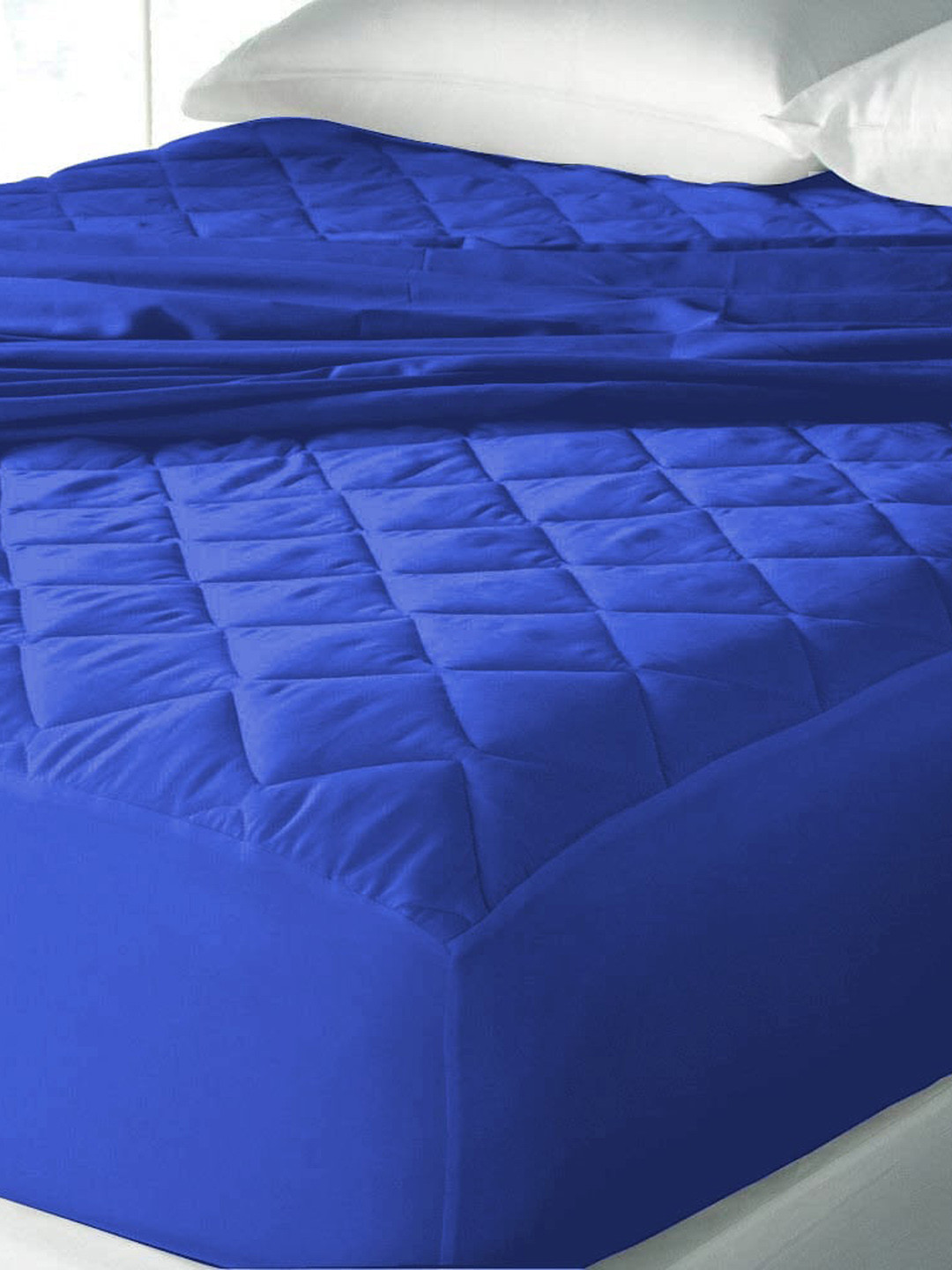 

Adbeni Blue Quilted 300 GSM Cotton Single Bed Waterproof Mattress Protector