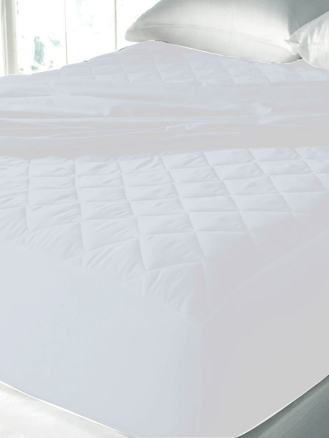 

Adbeni White Quilted 300 GSM Cotton Single Bed Waterproof Mattress Protector