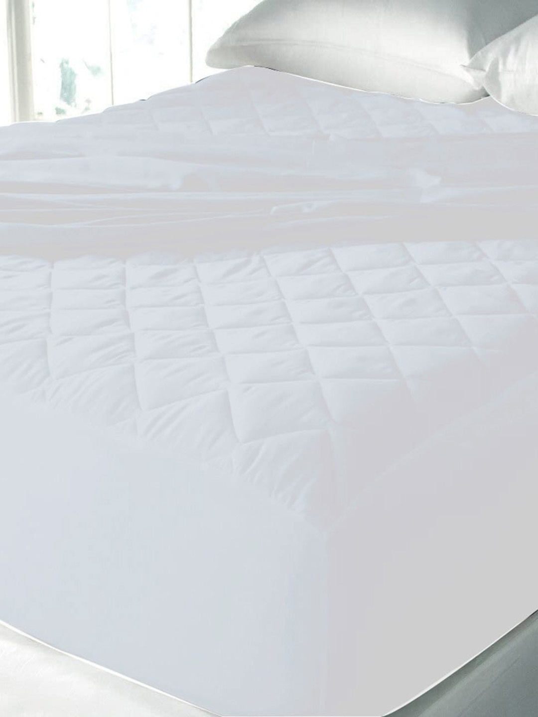 

Adbeni White Quilted 300 GSM Cotton Single Bed Waterproof Mattress Protector