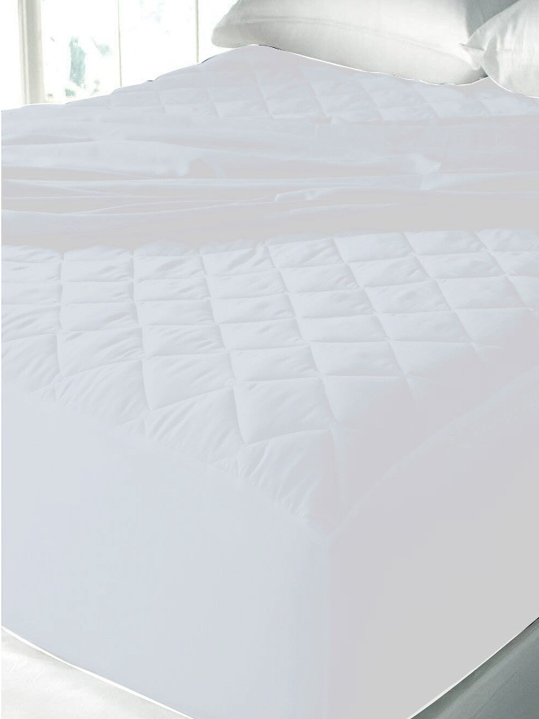 

Adbeni White Quilted 300 GSM Queen Bed Waterproof Mattress Protector