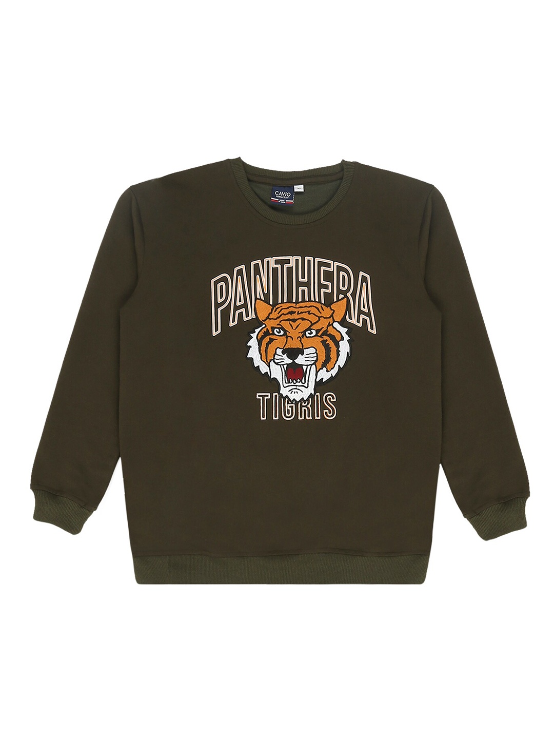 

CAVIO Boys Graphic Printed Cotton Pullover, Green