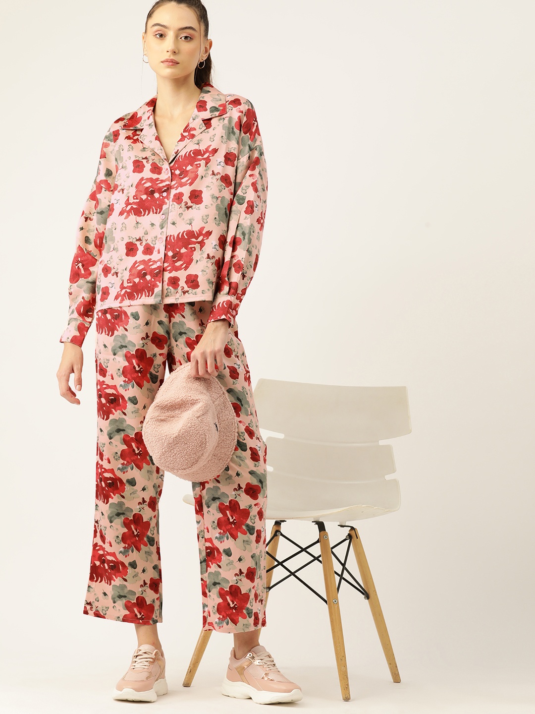 

DressBerry Printed Shirt & Trousers, Pink