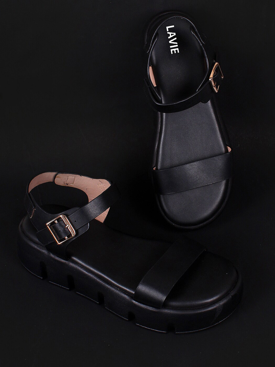 

Lavie Strap Open Flatform Heels, Black