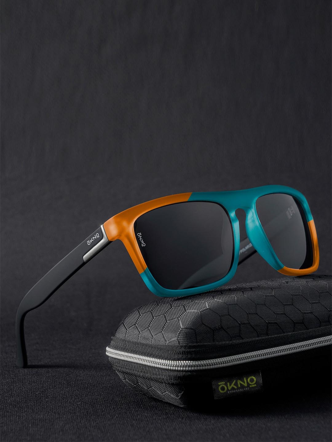 

OKNO Unisex Wayfarer Sunglasses with Polarised Lens OKCFirehawkSC1, Black
