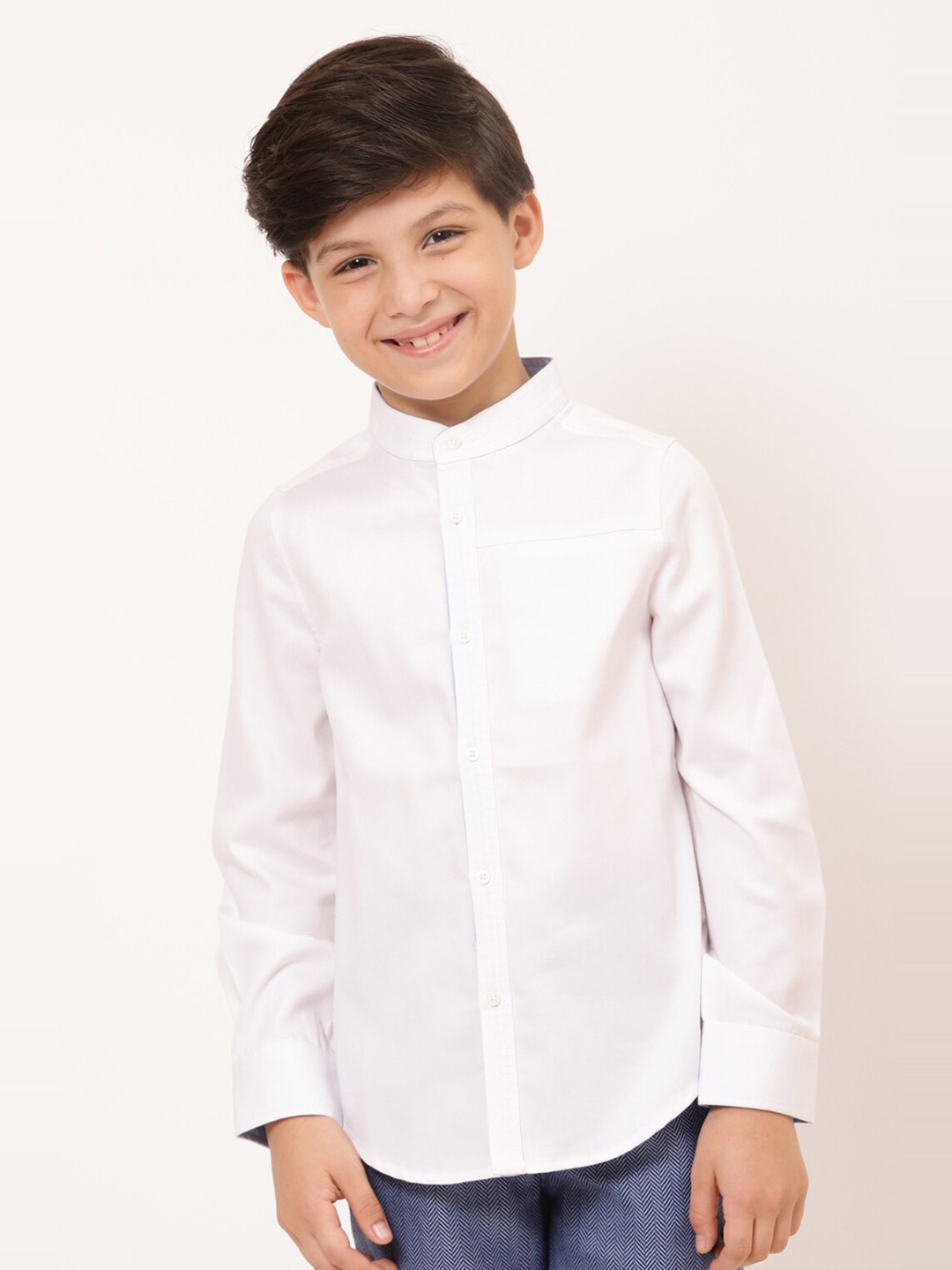 

One Friday Boys Relaxed Cotton Casual Shirt, White