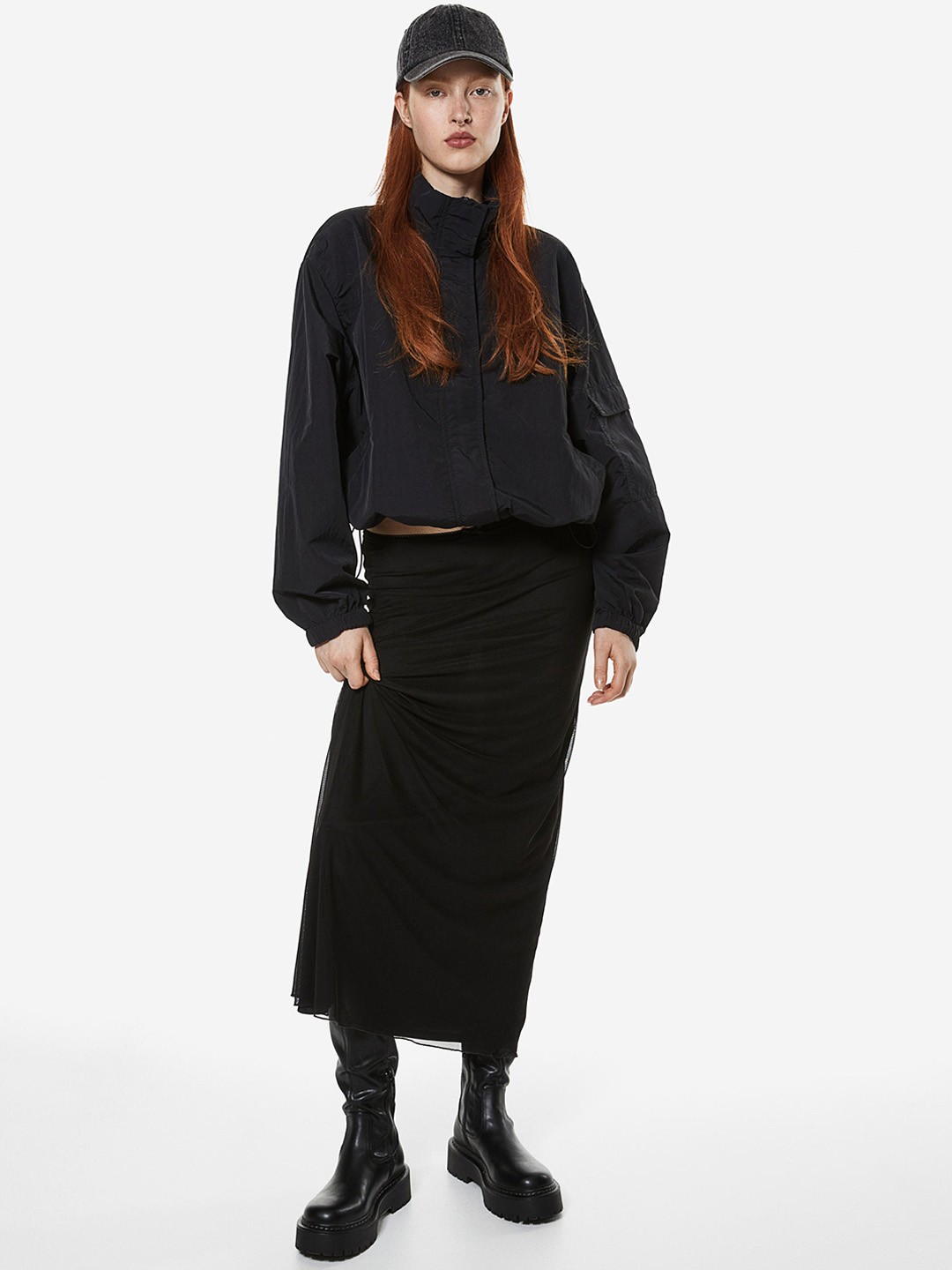 

H&M Mesh Skirt, Black