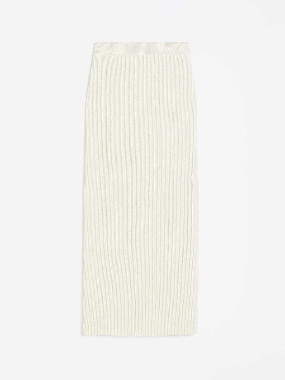 

H&M Rib-Knit Pencil Skirt, White