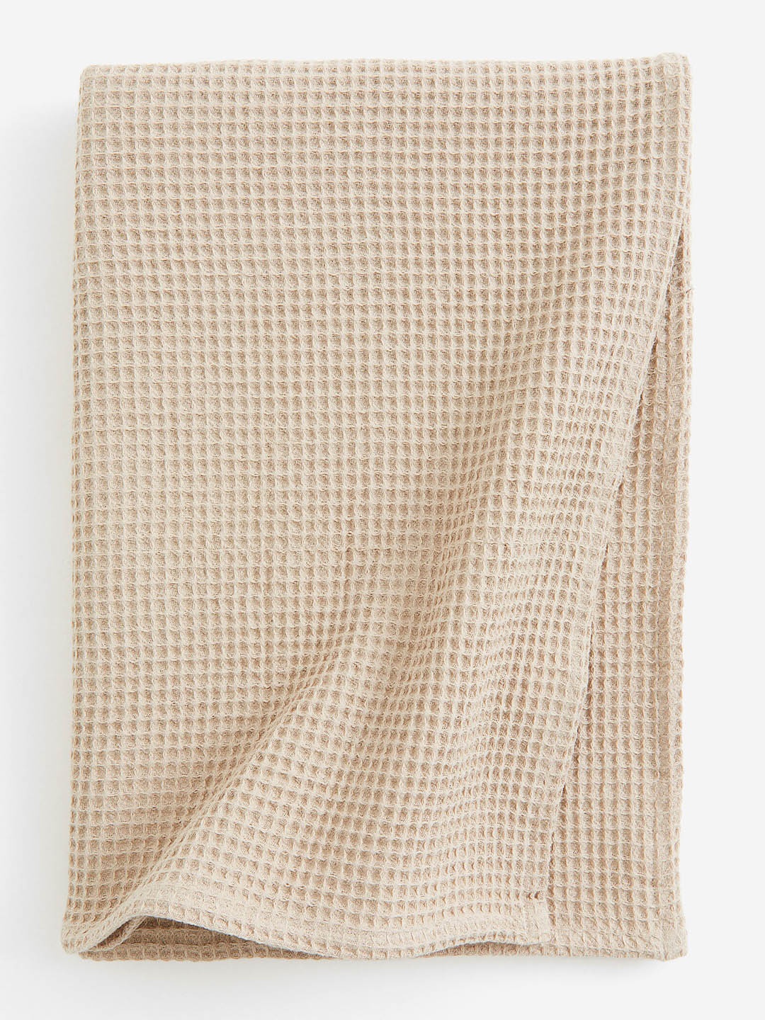 

H&M Unisex Kids Beige Waffled Cotton Blanket