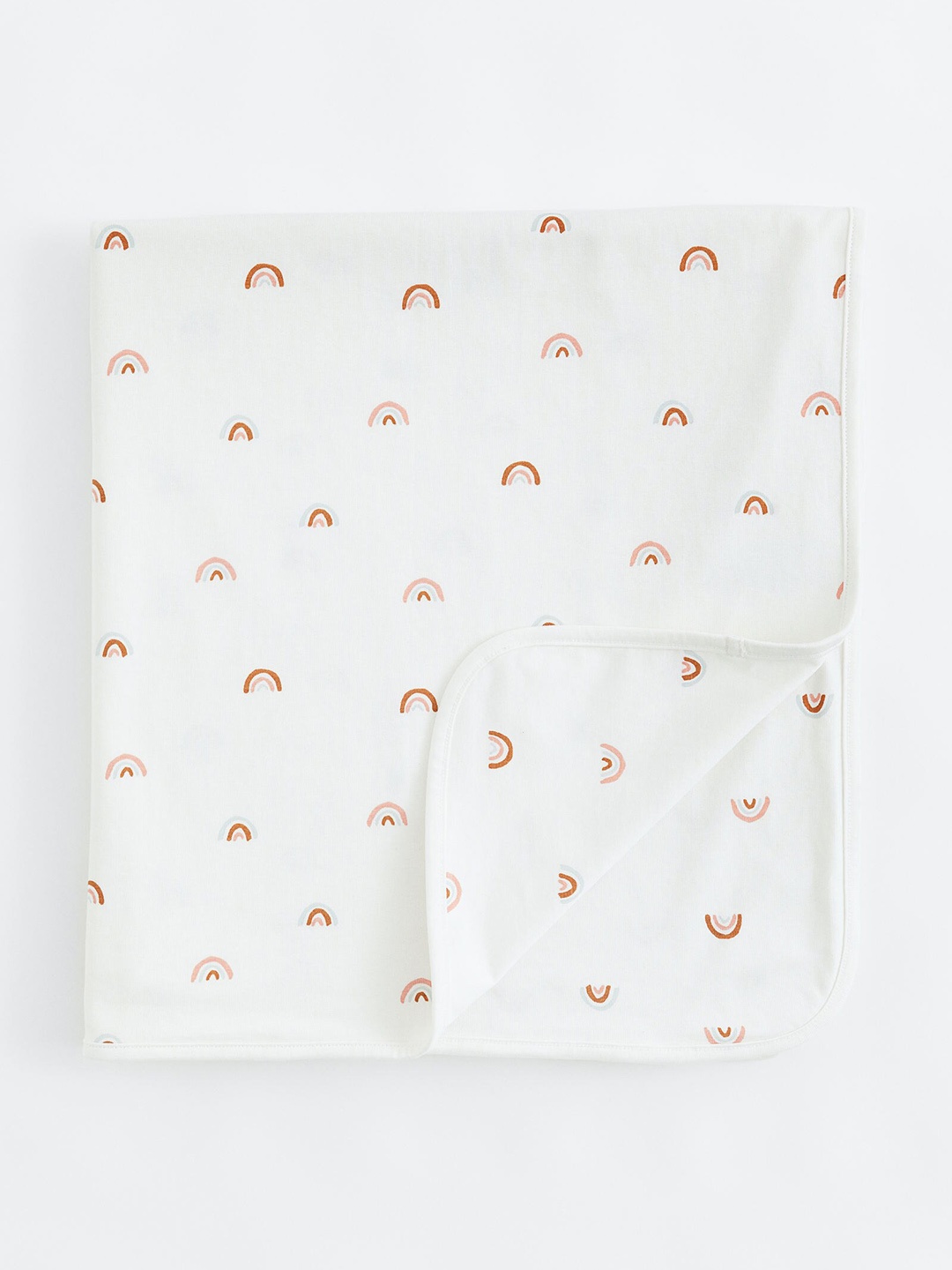 

H&M Kids White & Pink Jersey Baby Blanket