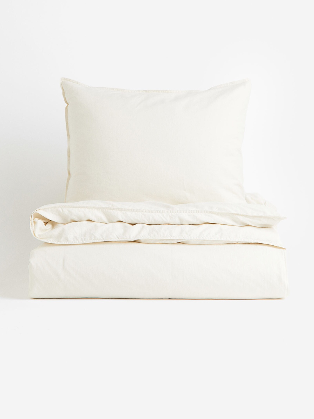 

H&M White Linen Blend Single Duvet Cover Set