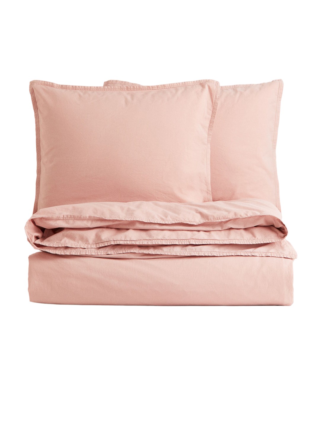 

H&M Pink Cotton Double King Duvet Cover Set