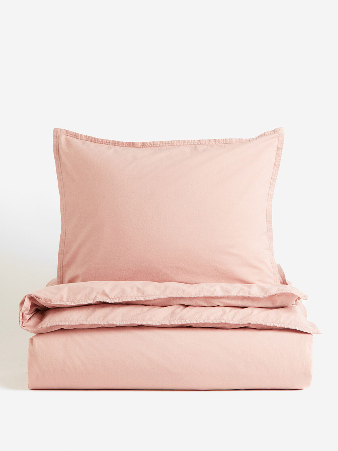 

H&M Pink Cotton Single Duvet Cover Set