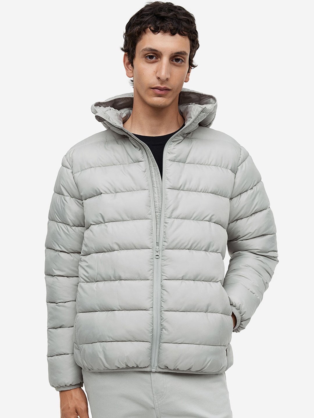 

H&M Lightweight Puffer Jacket, Grey