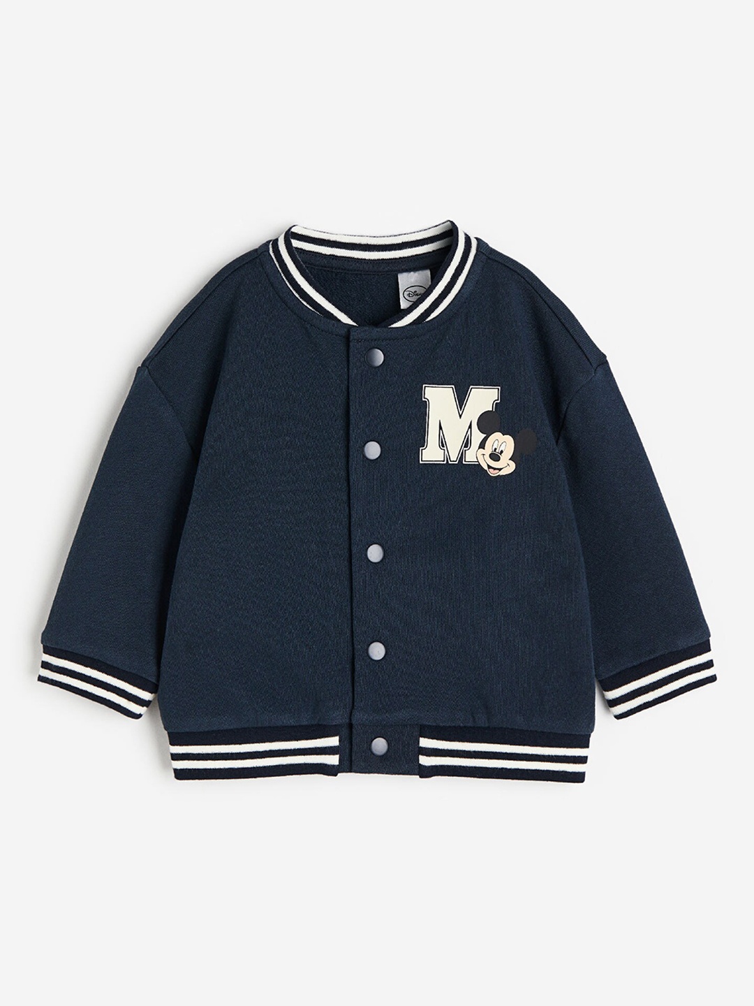 

H&M Boys Printed Baseball Jacket, Blue